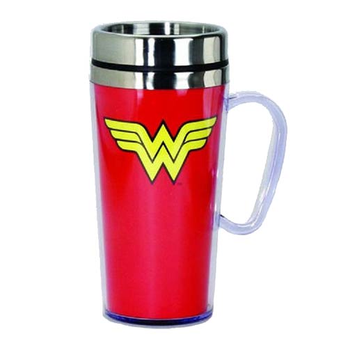Wonder Woman Red Travel Mug with Handle